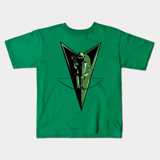 Emerald Archer Kids T-Shirt by poopsmoothie